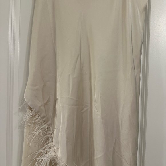 Anthropologie Hutch Satin feather embellished skirt - Picture 7 of 7